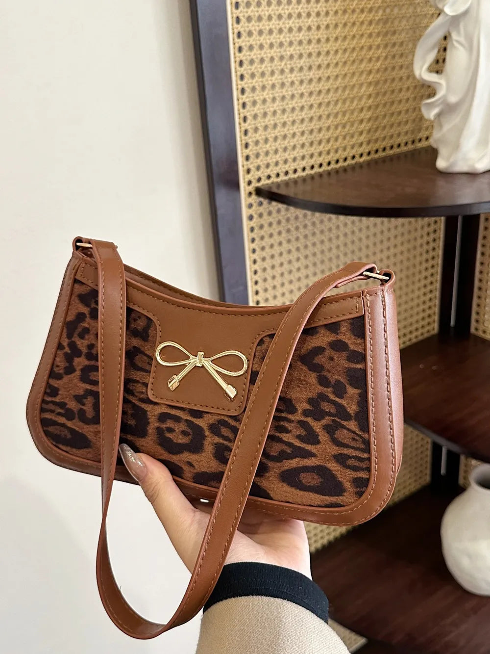 Muschibitch Leopard Bow Bag – Y2K Bad Girl Schultertasche