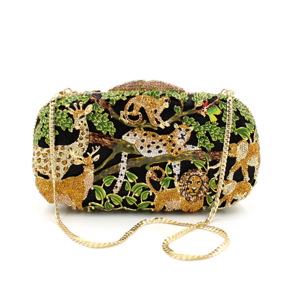 Muschibitch Jungle Crystal Clutch – Luxury Animal Designer Evening Bag