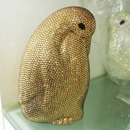 Muschibitch Crystal Parrot Clutch – Rhinestone Designer Abendtasche