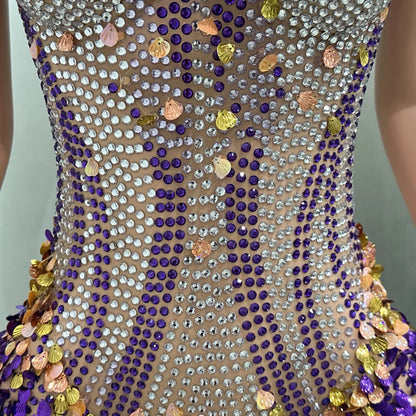 Muschibitch Crystal Rhinestone Bodysuit – Glamour Catwalk Club Dress