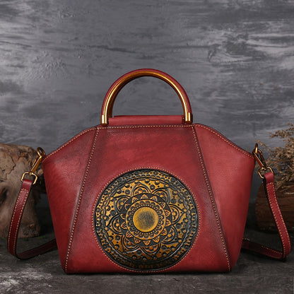 Muschibitch Mandala Leather Bag – Luxus Designer Echtleder Handtasche