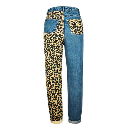 Muschibitch Split Leopard Denim – High Waist Statement Jeans