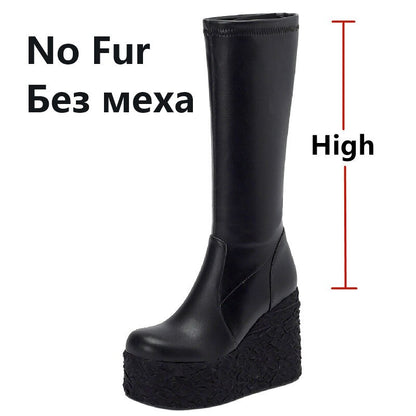 Punkgräfin Platform Wedge Boots – Punk Designer Plateau Stiefel