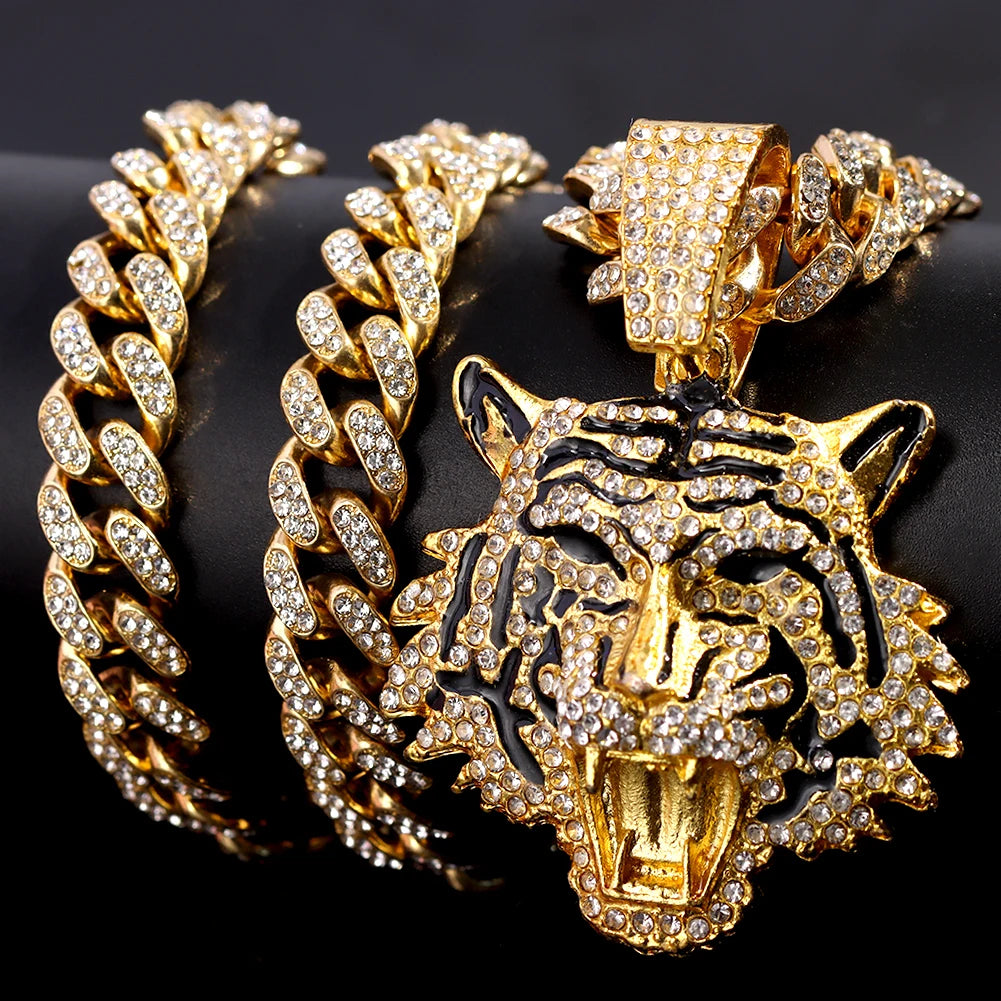 Muschibitch Iced Tiger Chain – Hip Hop Cuban Link Bling