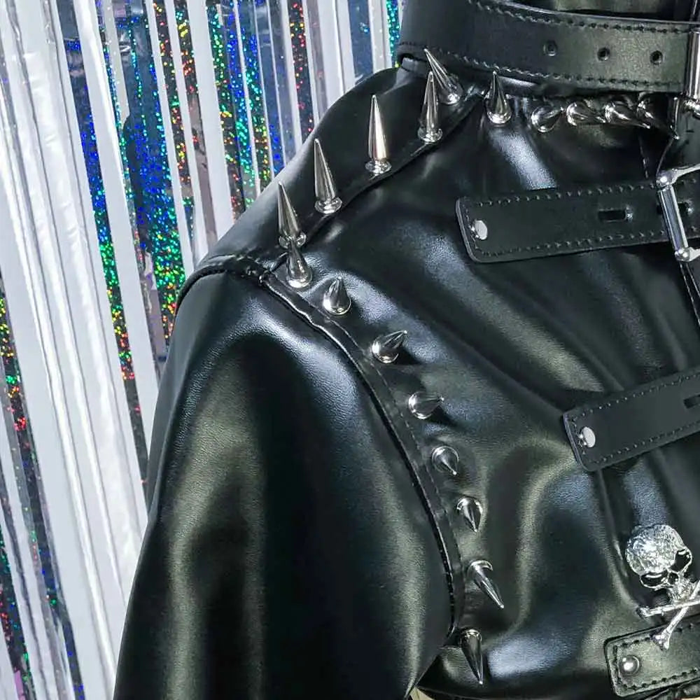 Punkgräfin Gothic Punk Oberteil Jacket mit Nieten – Velvet Violence Collection