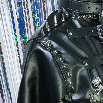 Punkgräfin Gothic Punk Oberteil Jacket mit Nieten – Velvet Violence Collection