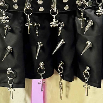 Punkgräfin Velvet Violence Collection Spike Rock – Gothic Y2K Minirock