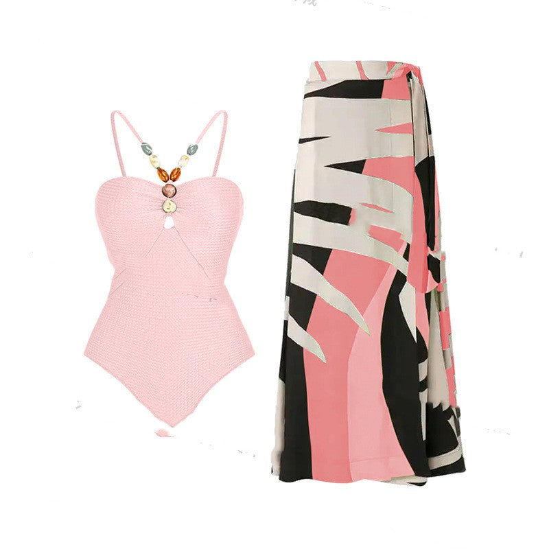 Muschibitch Badeanzug Set Eleganza Damen mit Pareo figurbetont