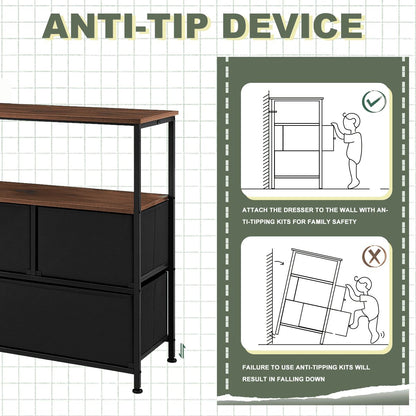 Punk TV Lowboard TV Stand, Designer Sideboard NO GODS NO MASTERS Steckdosenleiste & USB-Ports
