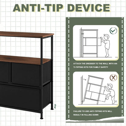 Gothic TV Sideboard Schrank mit Rabe auf Wikinger Runenstein - Keltisch Kommode mit Steckdosen und USB