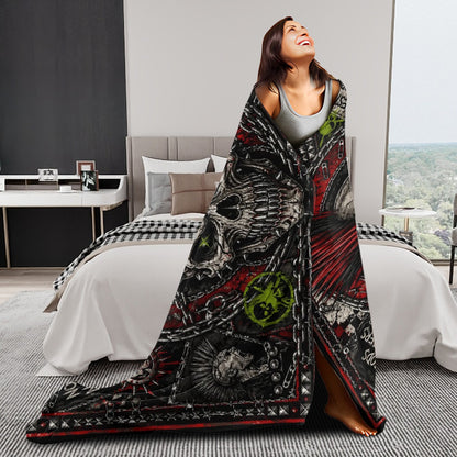 Punk Flanelldecke Decke DESTROY CONFORMITY Kuscheldecke – Punkgraf Rebel Blanket