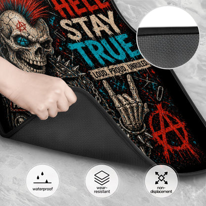 Punk Auto Fußmatten, Punkgraf Automatten Set NO GODS NO MASTERS Fußmatten, 4-teiliges Car Mat Set