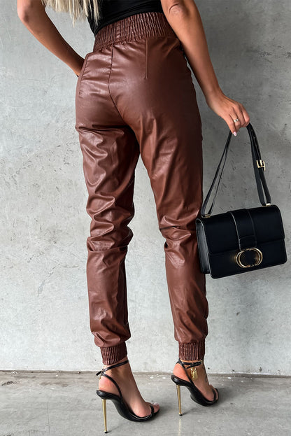 Muschibitch Vegan Leather Skinny Pants – High Waist Lederlook Hose