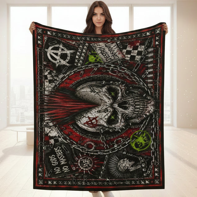 Punk Flanelldecke Decke DESTROY CONFORMITY Kuscheldecke – Punkgraf Rebel Blanket