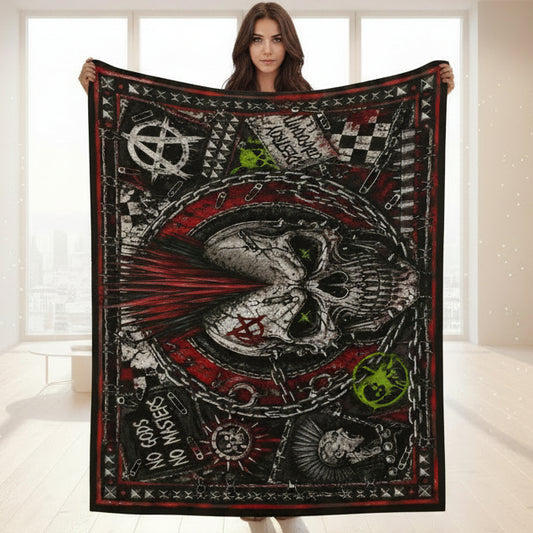 Punk Flanelldecke Decke DESTROY CONFORMITY Kuscheldecke – Punkgraf Rebel Blanket