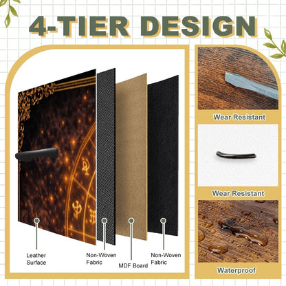 Gothic TV Sideboard im keltischen Wikinger Stil mit Raben & Runen - Kommode mit USB und Steckdosen