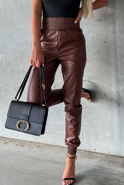 Muschibitch Vegan Leather Skinny Pants – High Waist Lederlook Hose