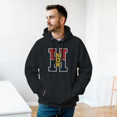 Hoodie College H-NOW Statement Heute Jetzt – Nicht Morgen Varsity Style