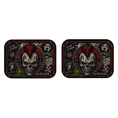 Punk Auto Fußmatten 2er Set Rücksitzmatten NO GODS NO MASTERS Rear Floor Mats, Automatten, Punkgraf Auto Deko