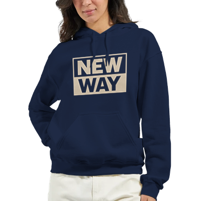 New Way Hoodie Unisex Grau, Punk Statement Minimal Streetwear&nbsp;
