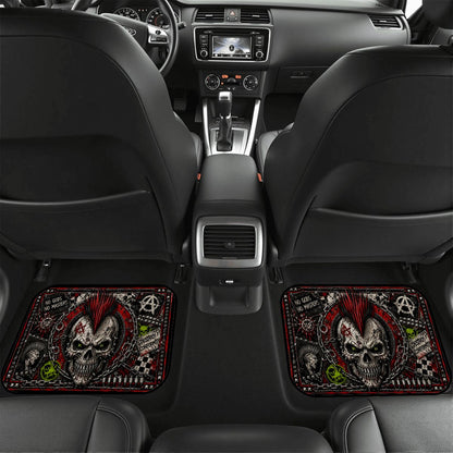 Punk Auto Fußmatten 2er Set Rücksitzmatten NO GODS NO MASTERS Rear Floor Mats, Automatten, Punkgraf Auto Deko