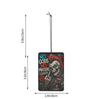 Auto Lufterfrischer Punk, Punkgraf Duftbaum Set, Gothic Auto Deko, 6 Duftkarten mit Rebel Motiven
