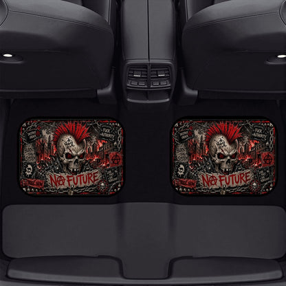 Punk Auto Fußmatten 2er Set Rücksitzmatten NO FUTURE Rear Floor Mats, Automatten, Punkgraf  Auto Deko