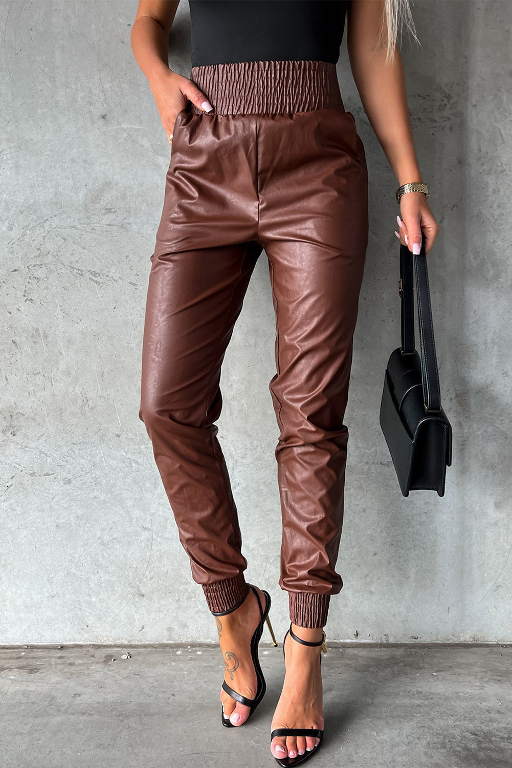 Muschibitch Vegan Leather Skinny Pants – High Waist Lederlook Hose