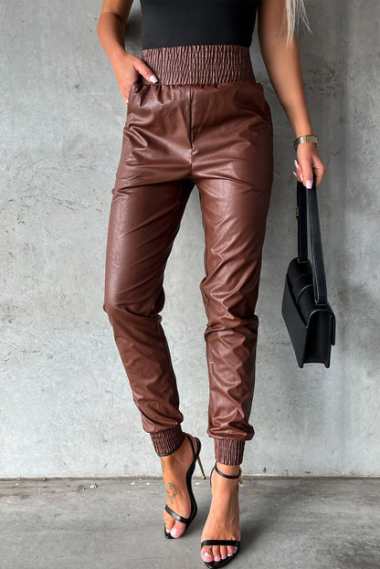 Muschibitch Vegan Leather Skinny Pants – High Waist Lederlook Hose