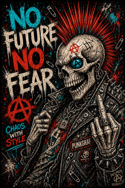 Punk Auto Fußmatten 2er Set Frontmatten, RAISE HELL STAY TRUE - NO FUTURE NO FEAR Automatten