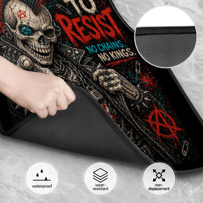 Punk Auto Fußmatten, Punkgraf Automatten Set, Gothic Auto Deko, No Future Fußmatten, 4-teiliges Car Mat Set
