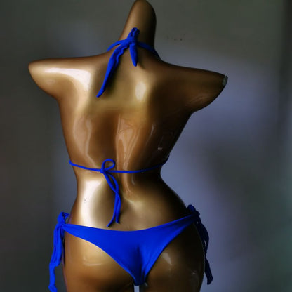 Muschibitch Strass Bikini Damen Glamour Triangel Bikini S–L