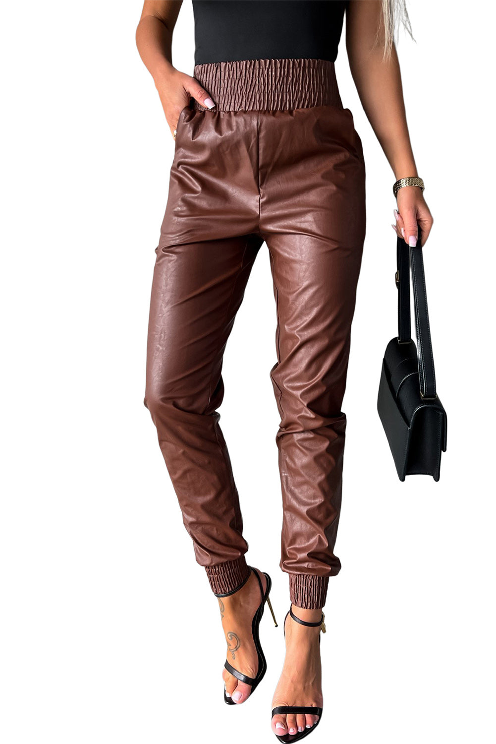 Muschibitch Vegan Leather Skinny Pants – High Waist Lederlook Hose