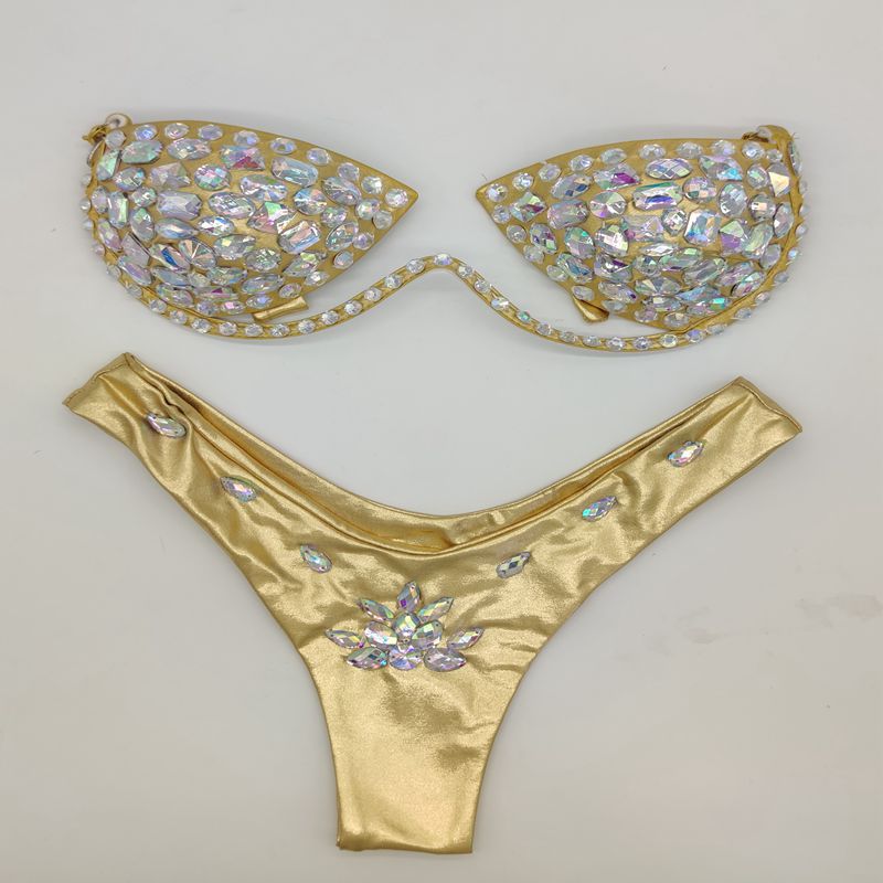 Muschibitch Luxus Diamond Bikini Damen mit Strass & Glanzfinish