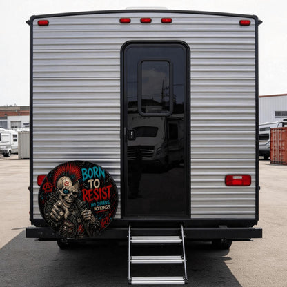 Punkgraf Reserveradabdeckung Offroad SUV Ersatzrad Cover mit Punk Skull Motiv Reifenabdeckung