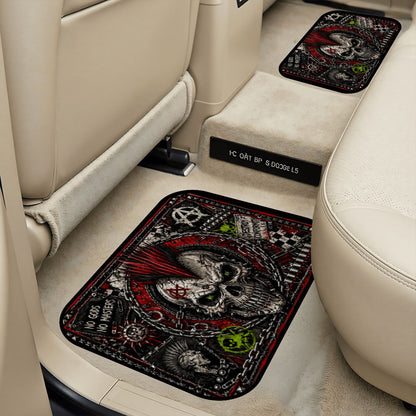 Punk Auto Fußmatten 2er Set Rücksitzmatten NO GODS NO MASTERS Rear Floor Mats, Automatten, Punkgraf Auto Deko