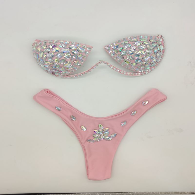 Muschibitch Luxus Diamond Bikini Damen mit Strass & Glanzfinish