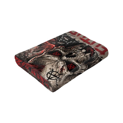Punk Kuscheldecke, No Future Decke, Punkgraf Flanell Blanket, rebellische Sofadecke - Anarchie Design