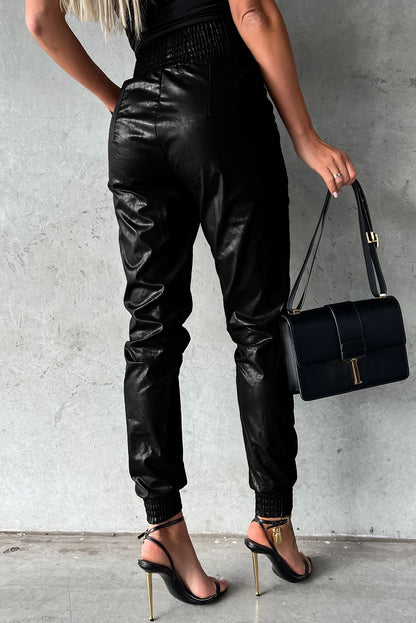 Muschibitch Vegan Leather Skinny Pants – High Waist Lederlook Hose
