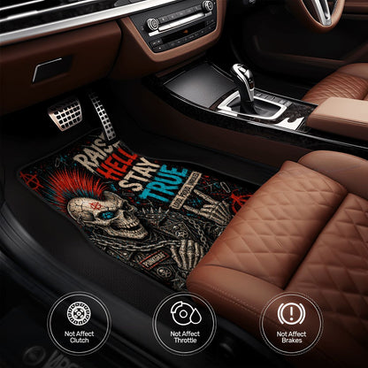 Punk Auto Fußmatten, Punkgraf Automatten Set NO GODS NO MASTERS Fußmatten, 4-teiliges Car Mat Set