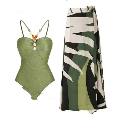 Muschibitch Badeanzug Set Eleganza Damen mit Pareo figurbetont