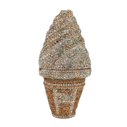 Muschibitch Crystal Ice Cream Clutch – Rhinestone Luxury Evening Bag