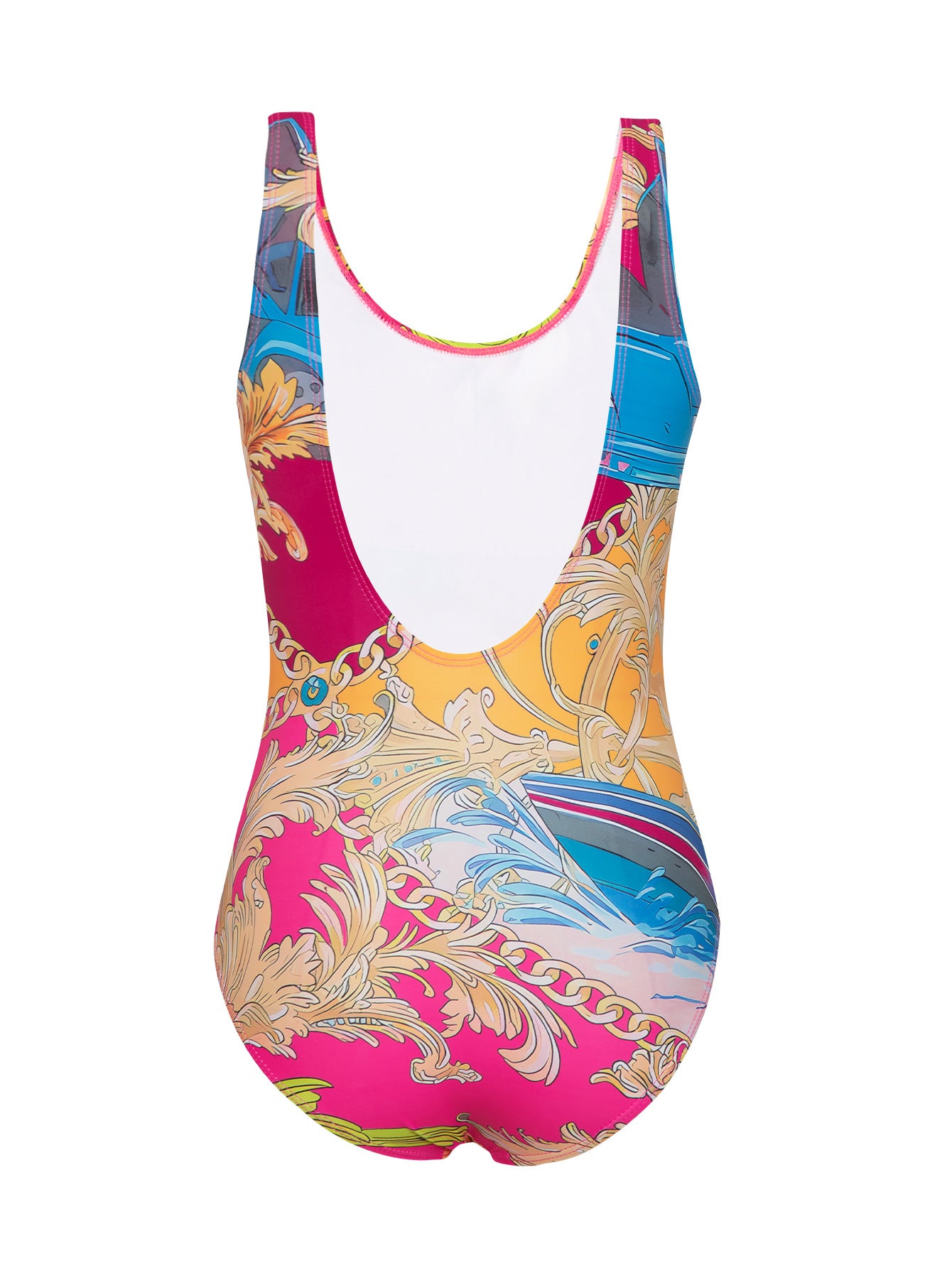Muschibitch Mediterraner Badeanzug Set Damen mit Pareo Print Beachwear