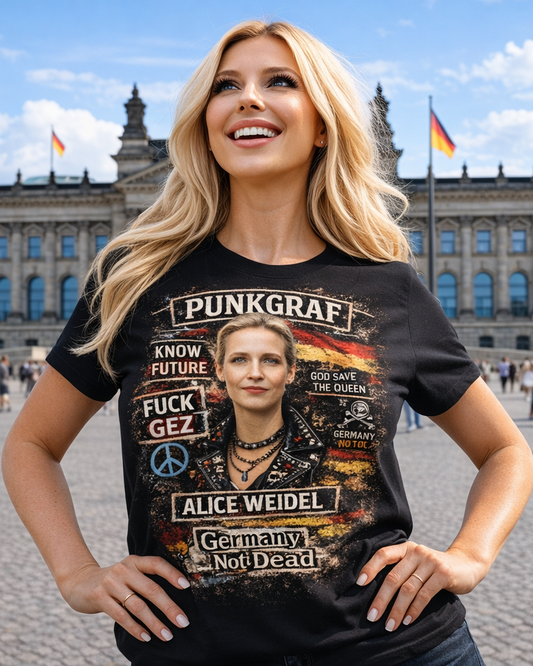 Alice Weidel Shirt – Germany Not Dead Statement T-Shirt von Punkgraf
