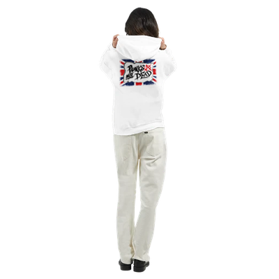 Punks Not Dead Punk Hoodie Weiß, Punkgraf Union Jack Streetwear
